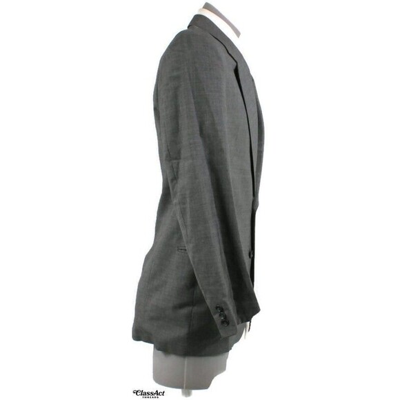 Valentino Uomo Men 2 Button Notched Lapel Gray Blazer Suit Jacket Sport Coat 44R - Picture 5 of 8